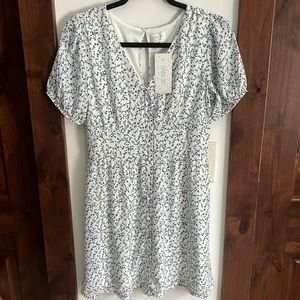 Sienna sky blue floral midi dress